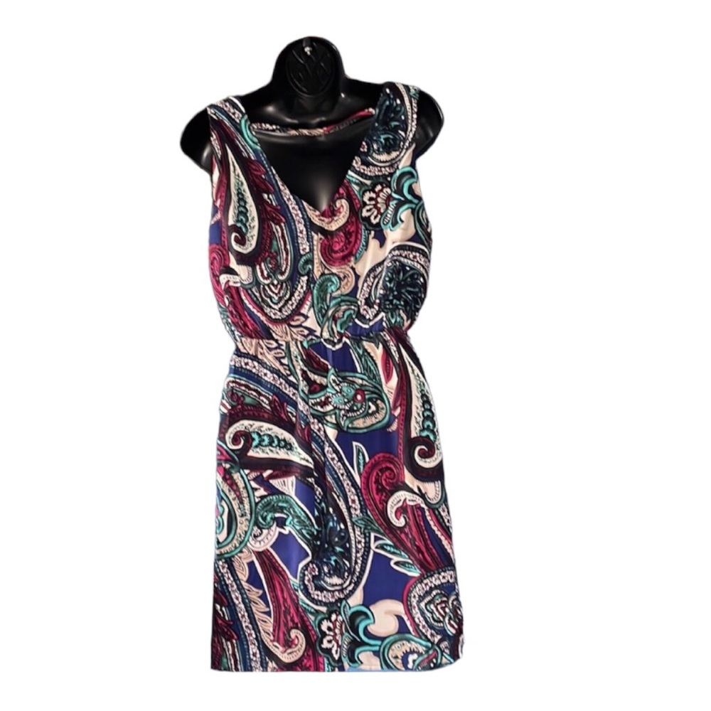 Pink Owl Paisley Print Dress —#121 - Picture 2 of 9